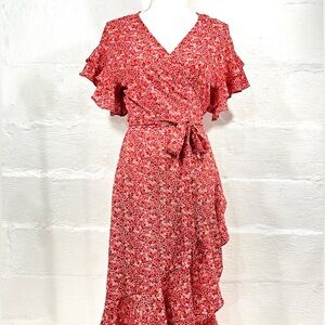 MAX STUDIO TRUE WRAP CREPE DRESS (181)